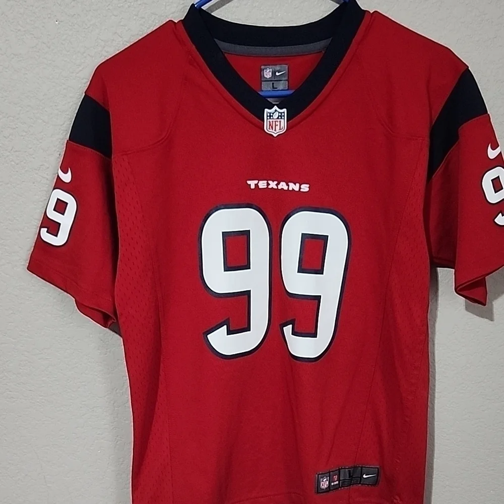 NFL Nike Houston Texans Watt jersey #99 youth Large red On field jersey